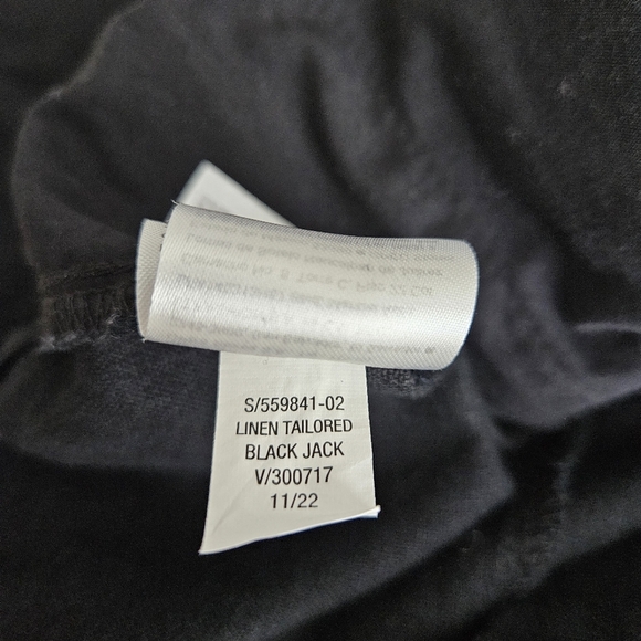 Old Navy Wide Straight Pants Linen Black Pleated Extra High Rise Trouser Large - Picture 6 of 6